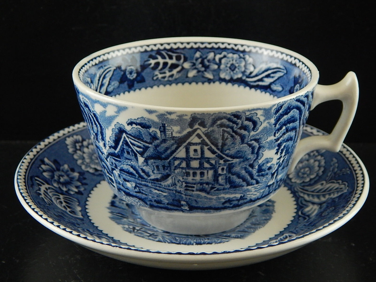 ANTICA TAZZA TE' CERAMICA POTTERY WOOD&SONS BURSLEM ENOCH1784RALPH1750 WOODLAND