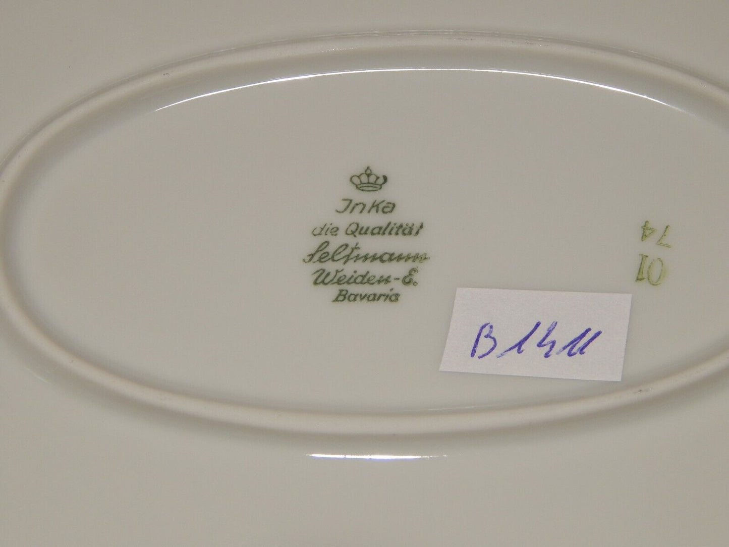 VINTAGE VASSOIO PORCELLANA SELTMANN WEIDEN BAVARIA FIORI DI PESCO MODELLO INKA