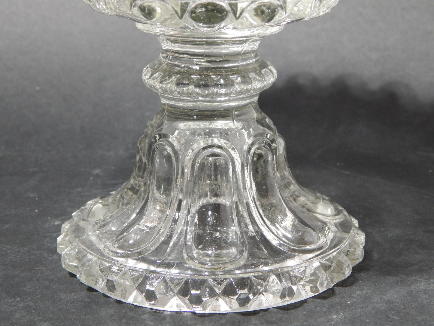 ANTICA PRIMO 800 ORIGINALE ELEGANTE ALZATA COPPA CENTROTAVOLA IN VETRO