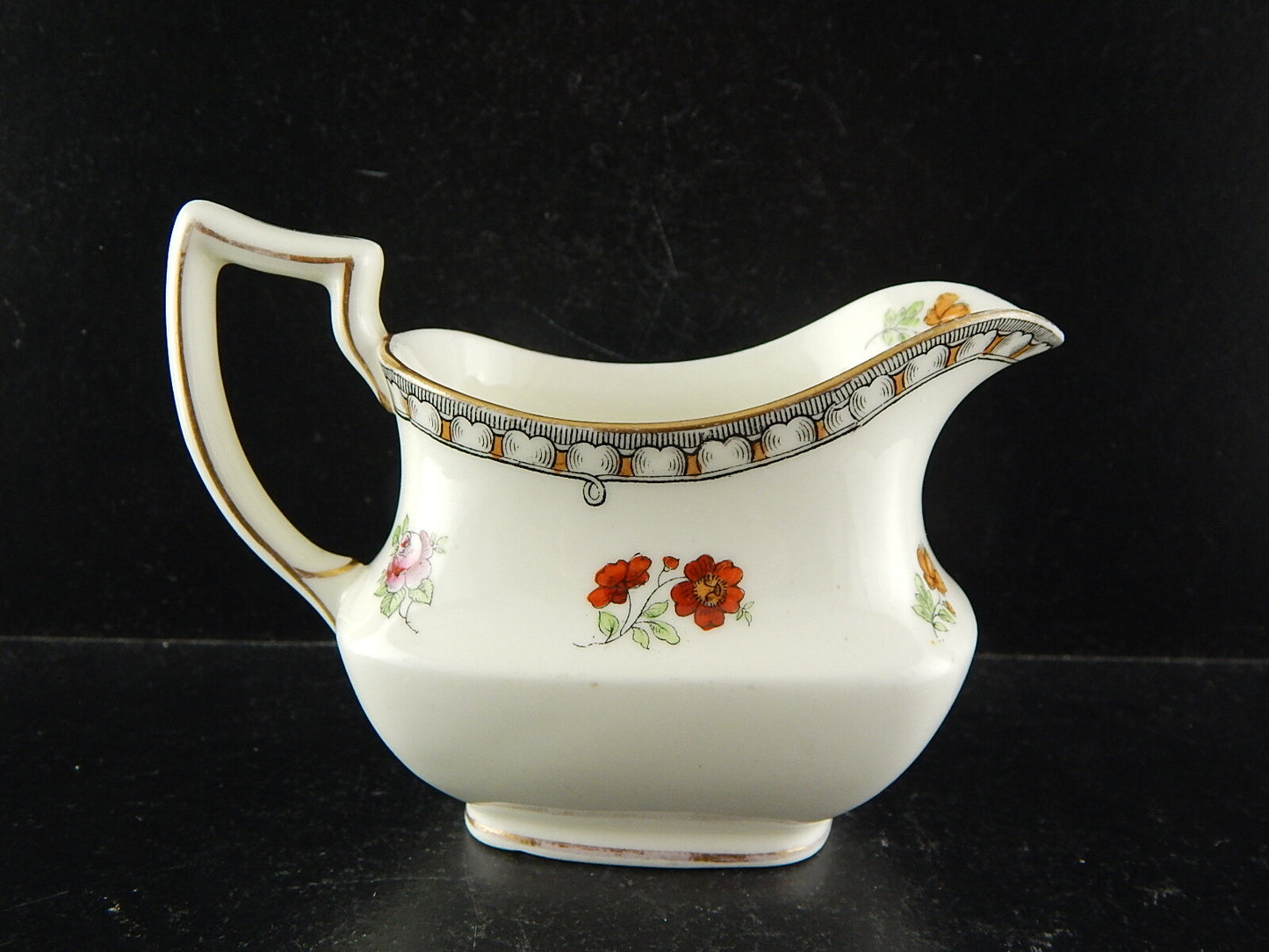 ANTICA LATTIERA PORCELLANA INGLESE MARCHIO AYNSLEY 1905-1925 POLICROMA FAGIANO