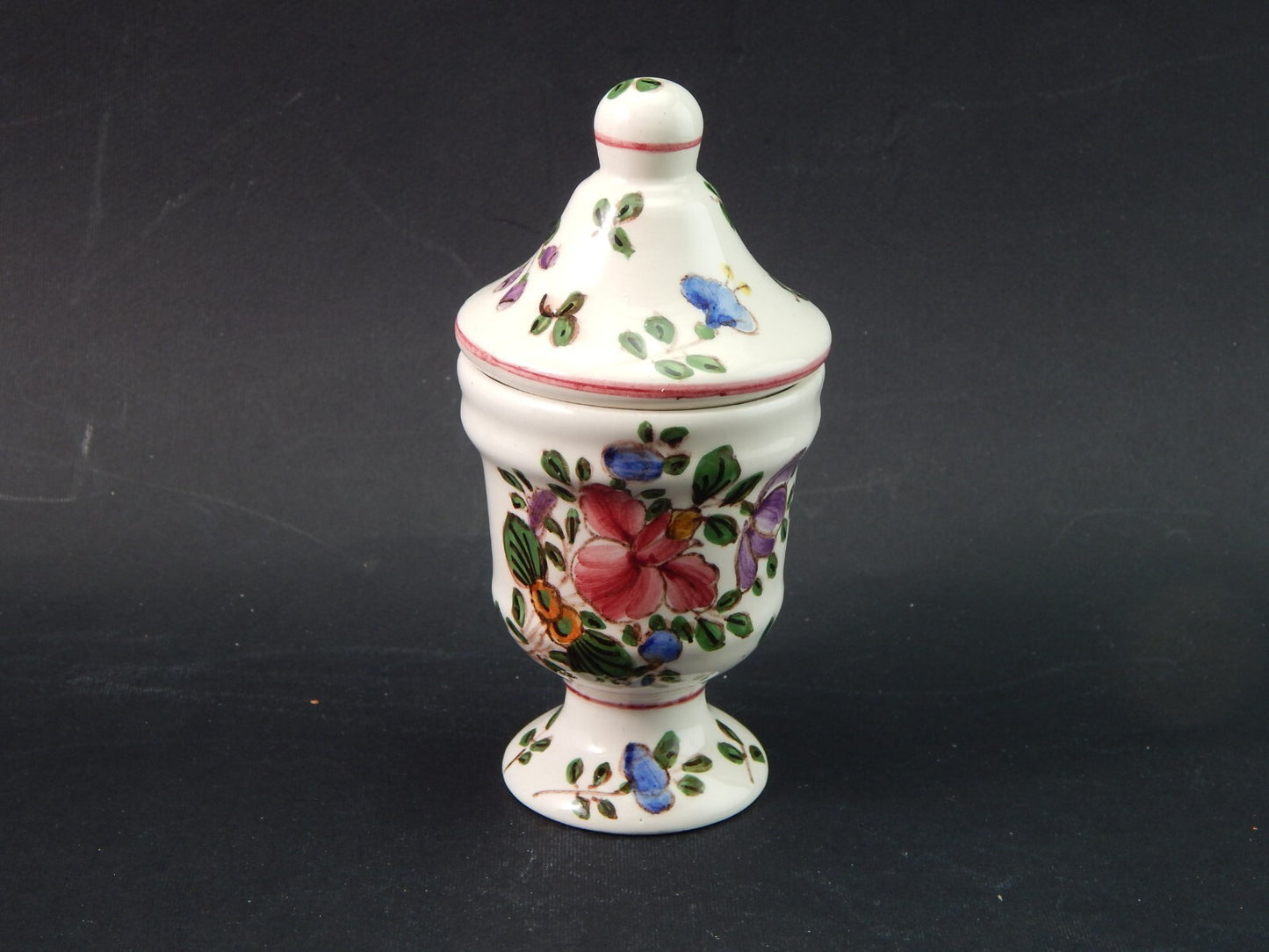 VINTAGE ALBARELLO VASO MAIOLICA CERAMICA PAGANI VECCHIA LODI DIPINTO A MANO