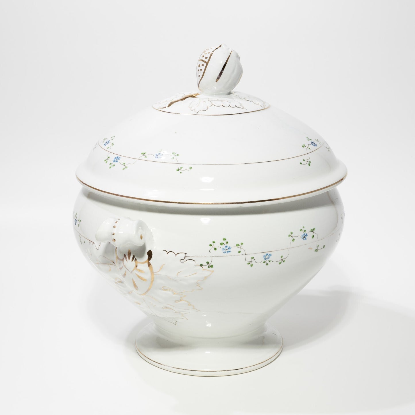 ANTICA ZUPPIERA CENTROTAVOLA LIBERTY CERAMICA ITALIANA LAVENO VERBANUM STONE