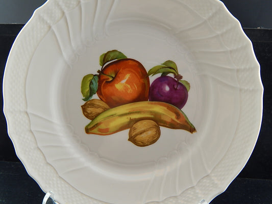 RICHARD GINORI PORCELLANA PIATTO VECCHIO GINORI DECORO NATURA MORTA FRUTTI
