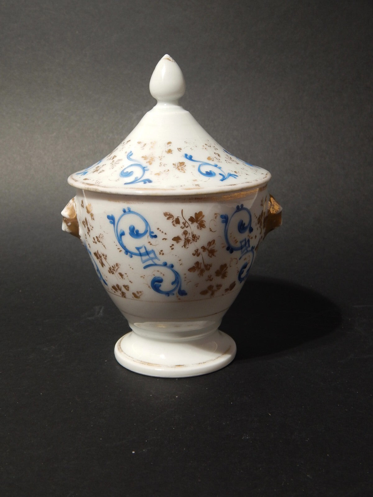 ANTICA PREZIOSA POTICHE URNA IMPERO VECCHIO PARIGI PORCELLANA PRIMO 800