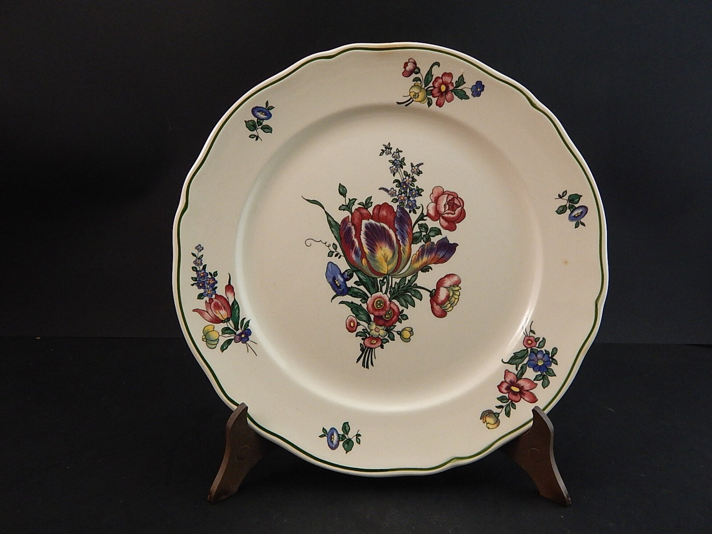 VINTAGE RARO PIATTO CERAMICA VECCHIA STRASBURGO VILLEROY&BOCH #1126