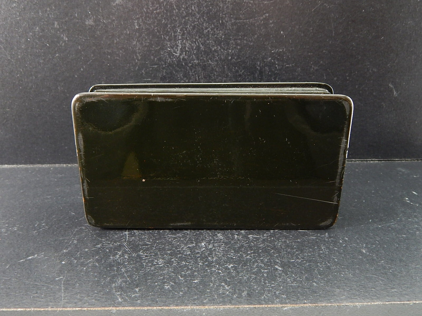 VINTAGE PREZIOSA SCATOLA COFANETTO RUSSO LEGNO LACCATO DIPINTA E FIRMATA #