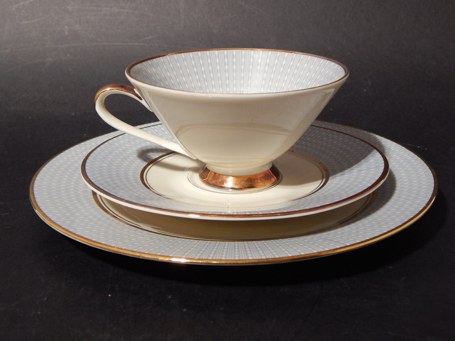 PREZIOSO RARO ART DECO TRIO TE' PORCELLANA ZEH SCHERZER BAVARIA DECORO A MANO