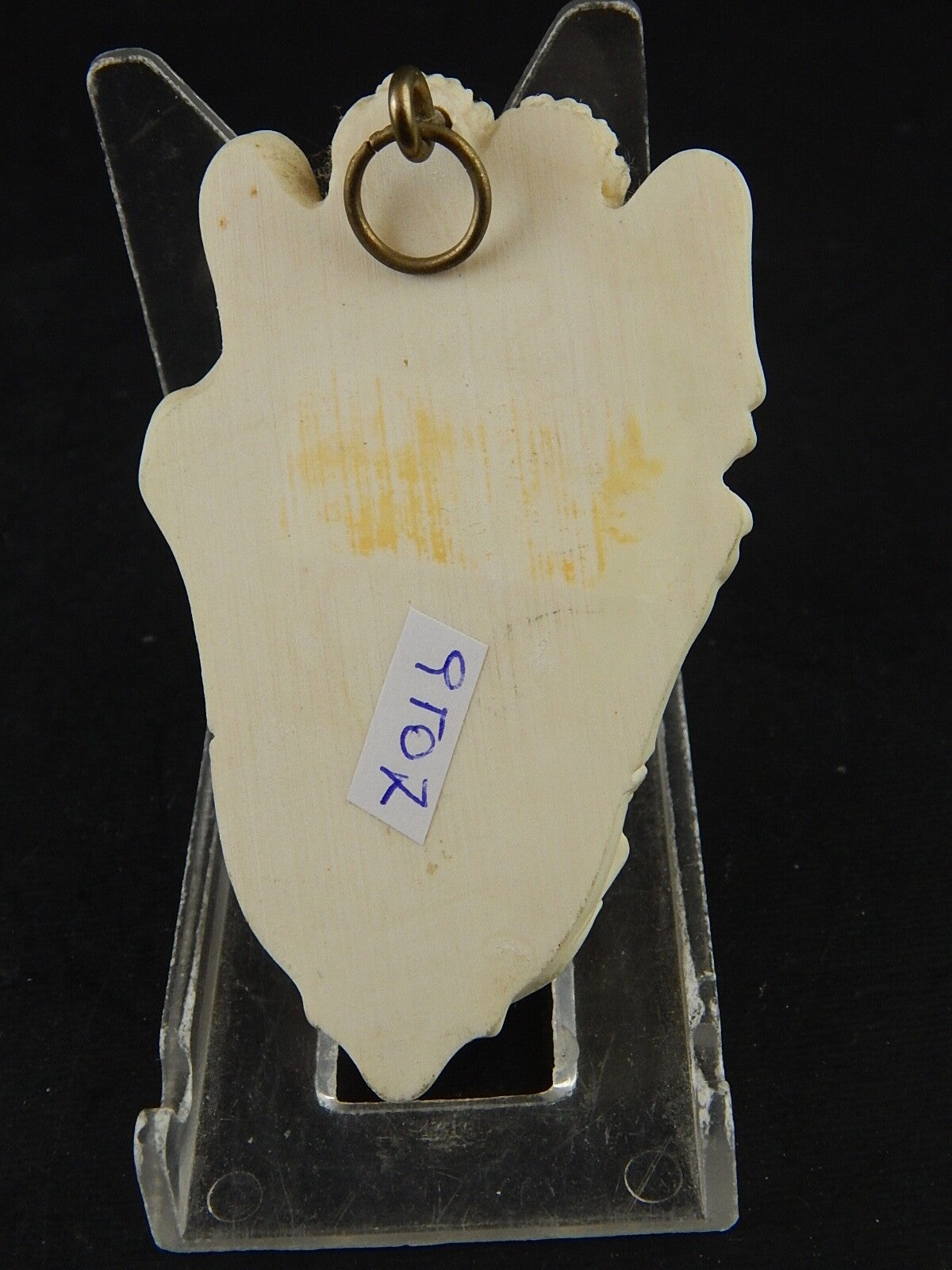 VINTAGE ARTE SACRA ACQUASANTIERA IN RESINA CHERUBINI ANGIOLETTI