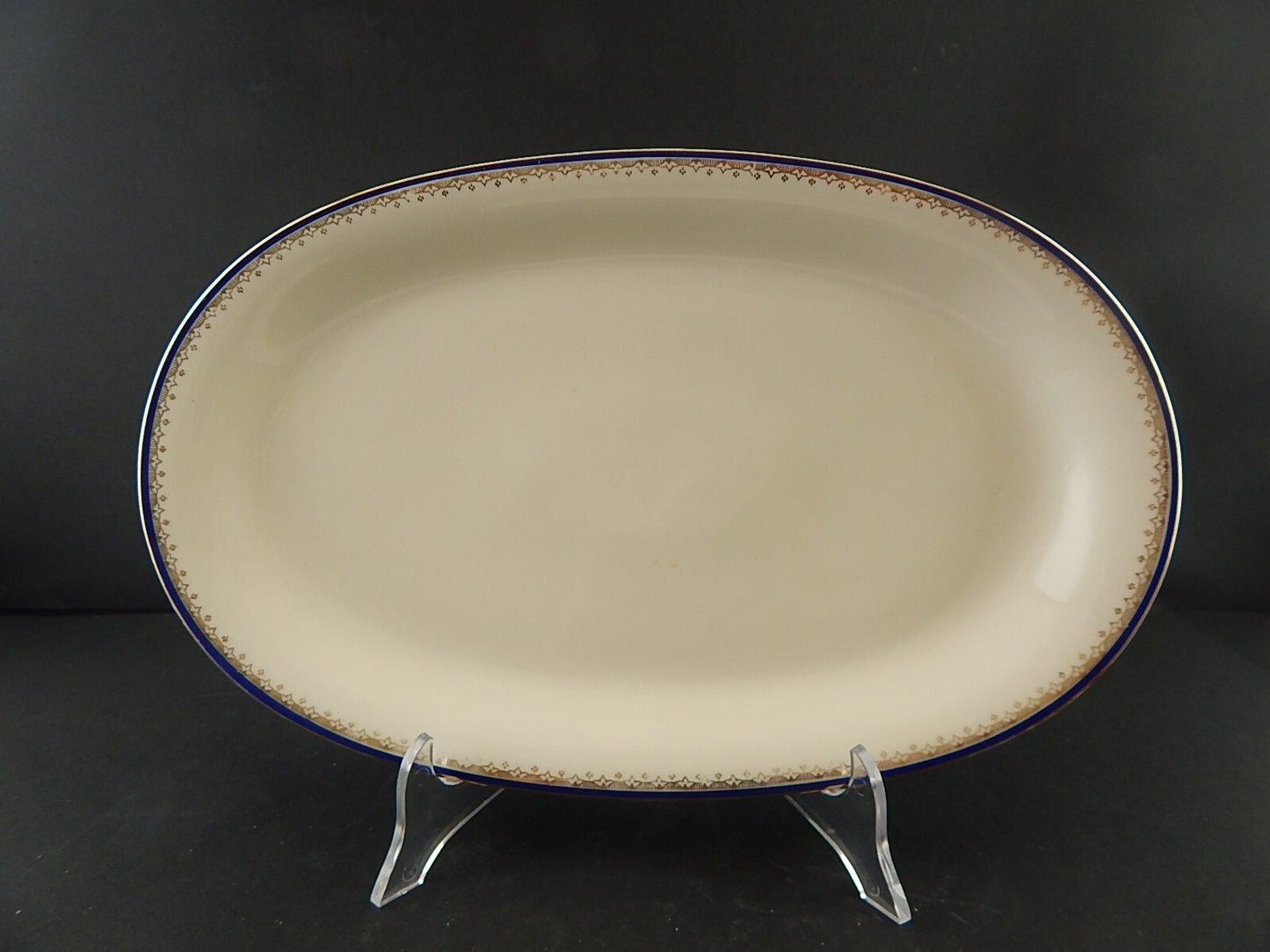 ANTICO SERVIZIO PIATTI STILE IMPERO PORCELLANA DECORO BLU E ORO BAVARIA SCHALLER