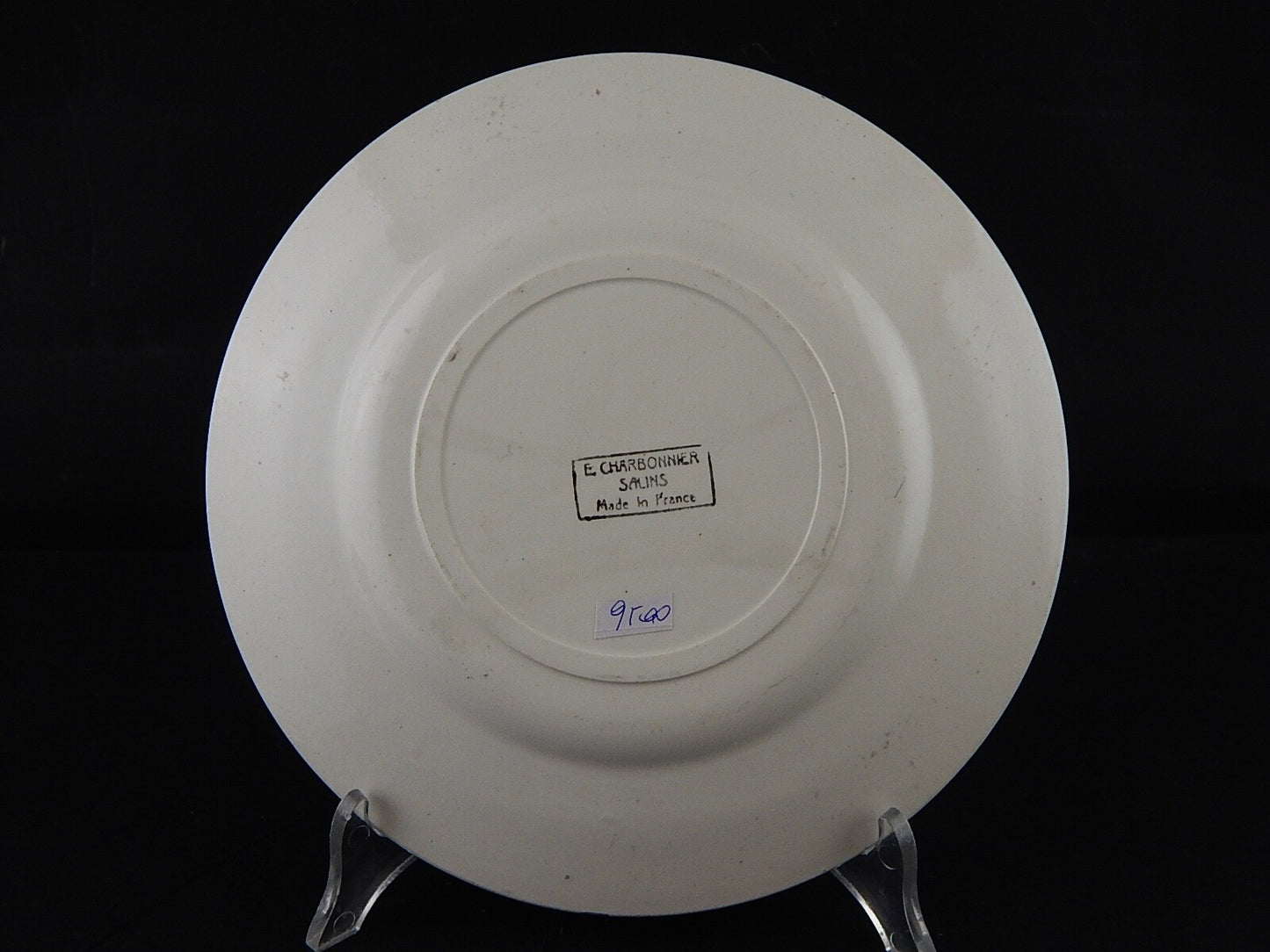 ANTICO RARO PIATTO COLLEZIONE INFANZIA CERAMICA FRANCESE E CHARBONNIER SALINS