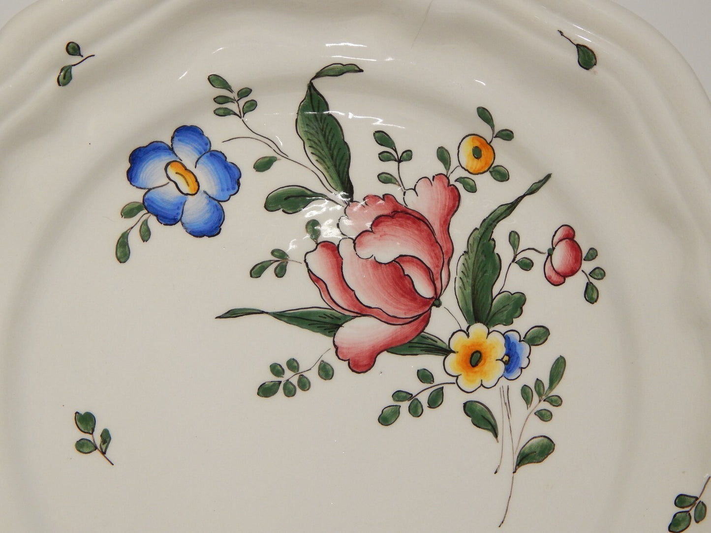 ANTICO RARO PIATTO MAIOLICA CERAMICA LODIGIANA VECCHIA LODI DIPINTO X59