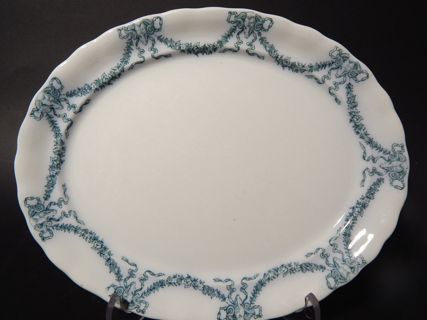 ANTICO VASSOIO PIATTO OVALE PORCELLANA INGLESE FURNIVALS FINE 800 EMPIRE