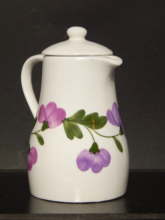 VINTAGE RARA CAFFETTIERA TEIERA DECORATA A MANO CERAMICA RICHARD GINORI MONDOVÌ