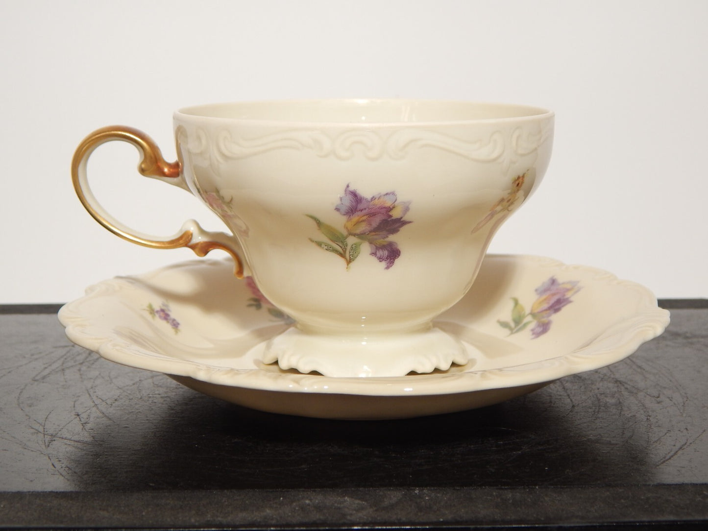 PREZIOSA ROCAILLE ANTICA TAZZA DA TE' PORCELLANA ROSENTHAL POMPADOUR