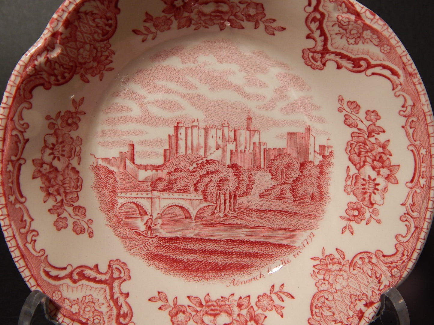 VINTAGE JOHNSON BROS OLD BRITAIN CASTLE CIOTOLA SEMI-PORCELLANA ROSSA #