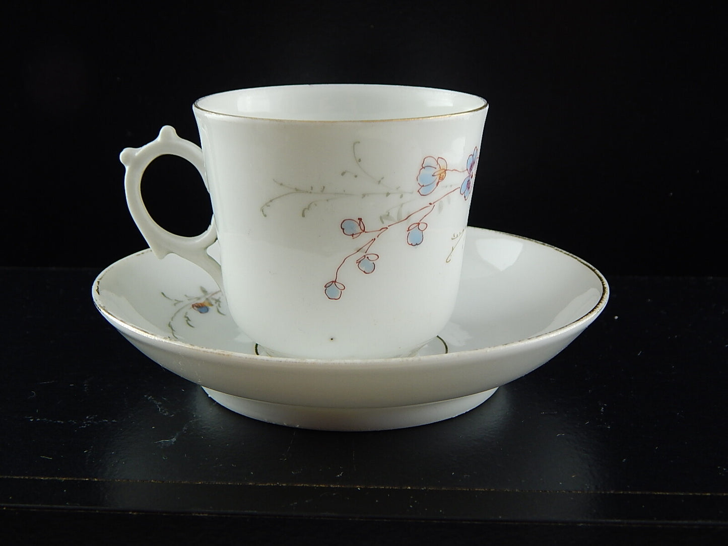 ANTICA PREZIOSA RARA TAZZINA PIATTINO PORCELLANA METÀ 800 NUMERATA DECORO A MANO