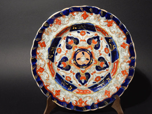 ANTICO RARISSIMO PIATTO IMARI CERAMICA MASON'S PATENT IRONSTONE CHINA META' 800