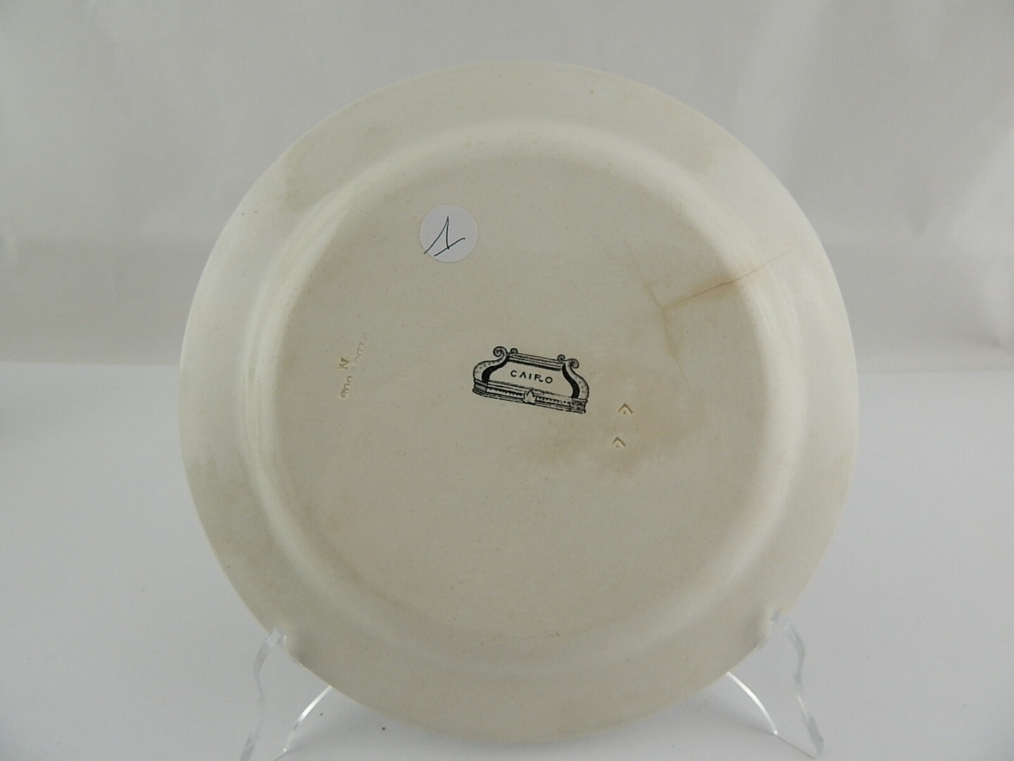 ANTICO RARO AUTENTICO PIATTO PORCELLANA WEDGWOOD XIX SECOLO CAIRO PATTERN CM. 23