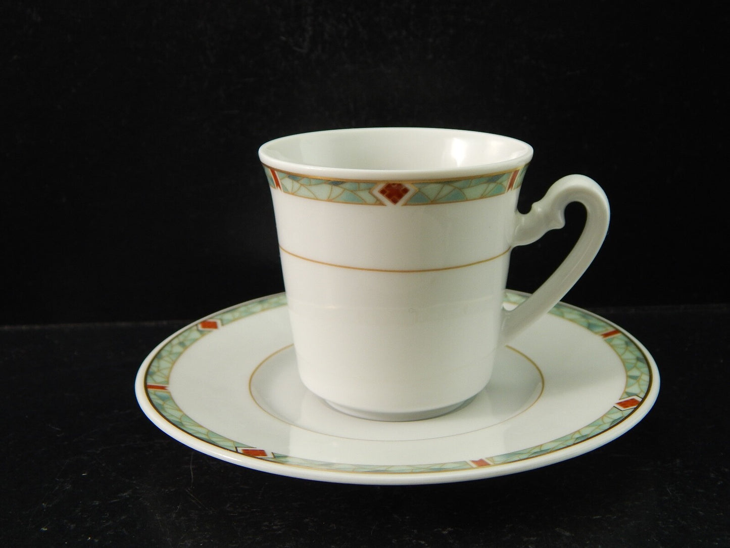 VINTAGE SERVIZIO CAFFÈ PORCELLANA H W DESIGN BAVARIA STILE ART DECO