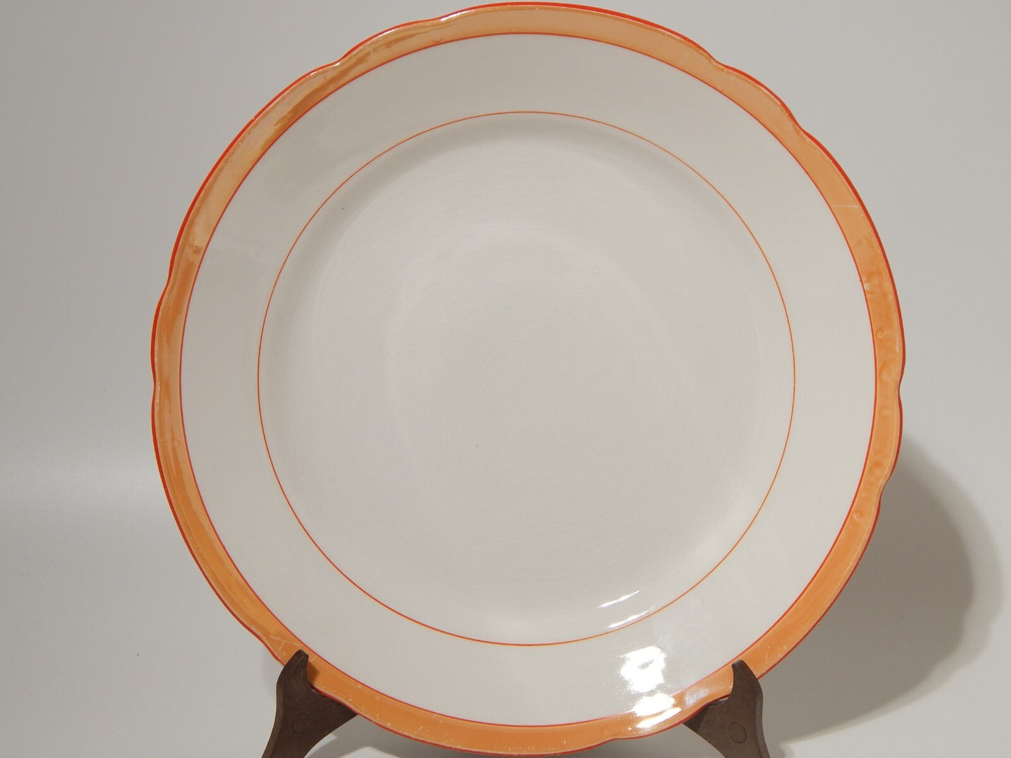 ANTICO ART DECO' VASSOIO SOCIETÀ CERAMICA REVELLI LAVENO FASCIA ARANCIO