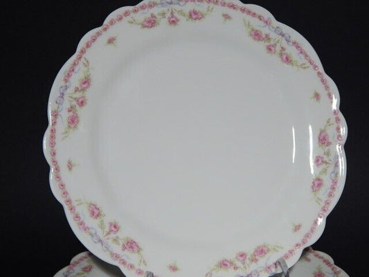 ANTICO SERVIZIO 6 PIATTI PORCELLANA LIBERTY GHIRLANDE LIMOGES MARTIN FRERES