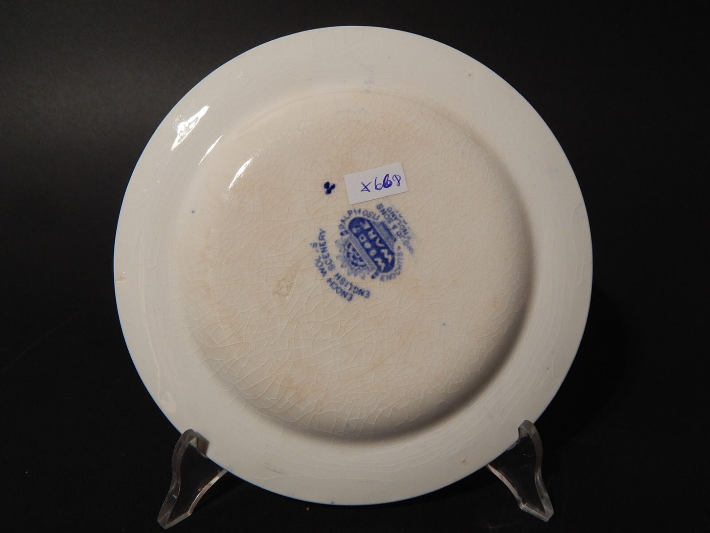 VINTAGE ENOCH WOOD'S ENGLISH SCENERY WOOD&SONS PIATTO DOLCE SEMI PORCELLANA #668