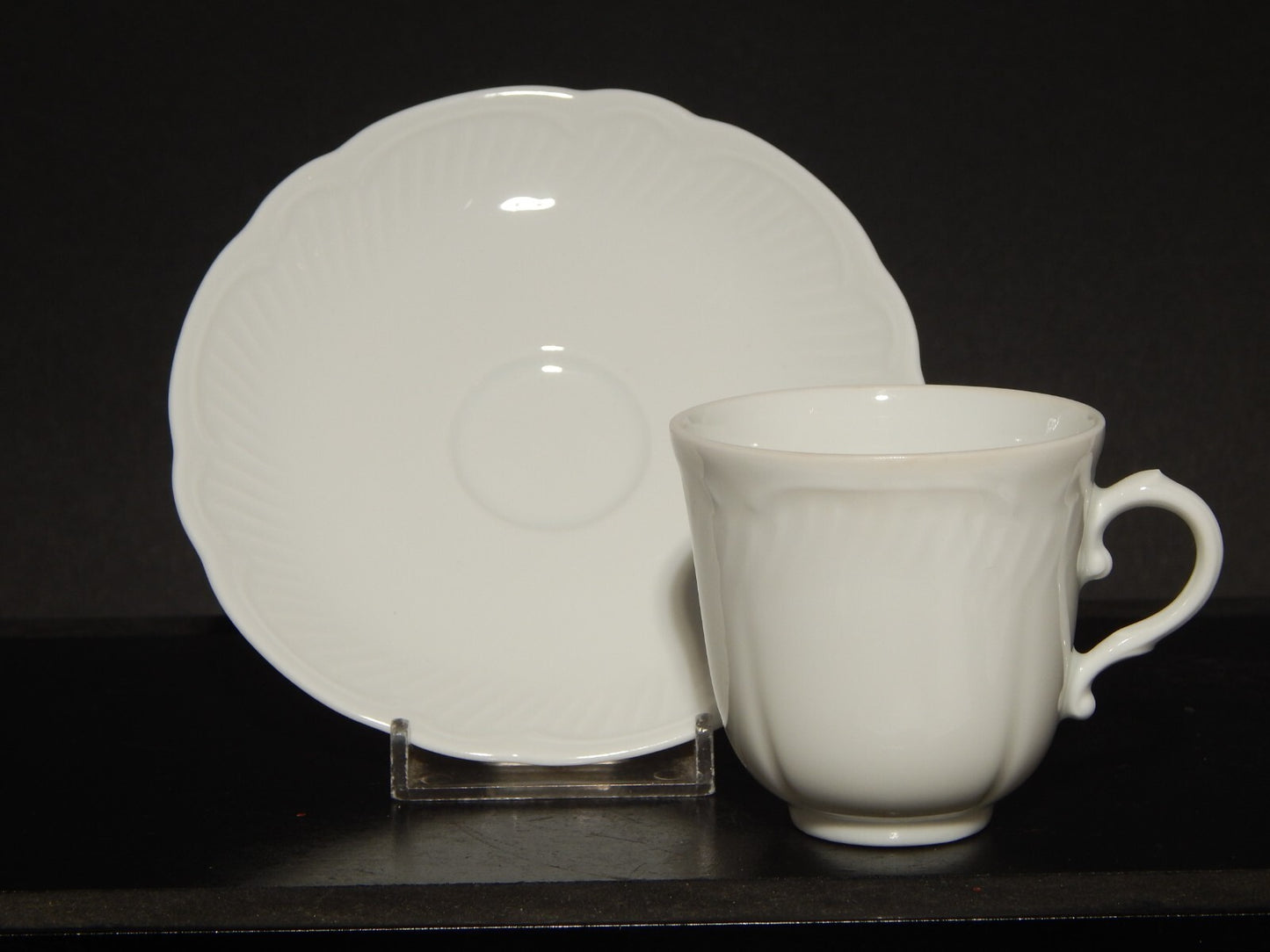 VINTAGE PREZIOSA RICHARD GINORI TAZZINA CAFFE' PORCELLANA BIANCA MODELLO MARENGO