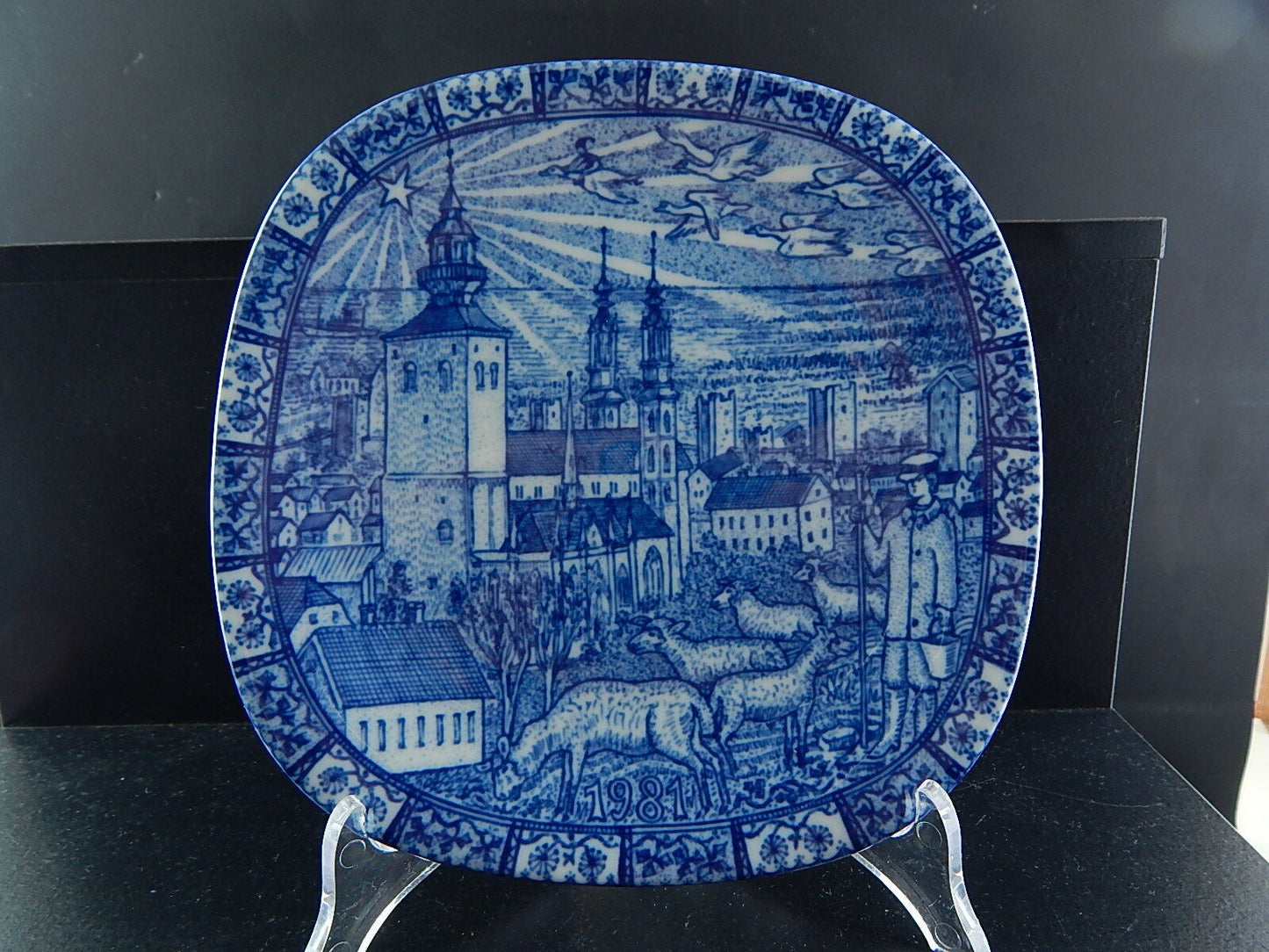 RORSTRAND PIATTO PORCELLANA NATALE 1981 PORCELAIN CHRISTMAS PLATE COLLEZIONE NEW