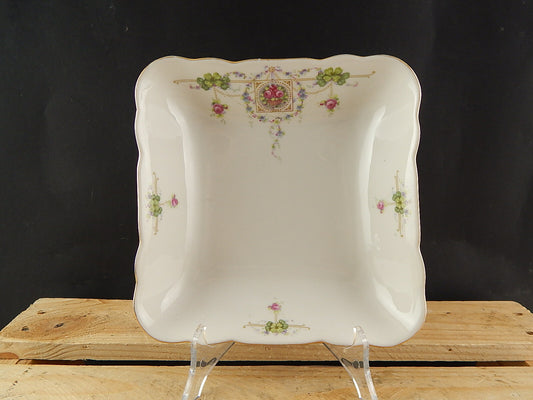 ANTICA CIOTOLA QUADRATA LIBERTY PORCELLANA CARL TIELSCH ALTWASSER SILESIA 1900