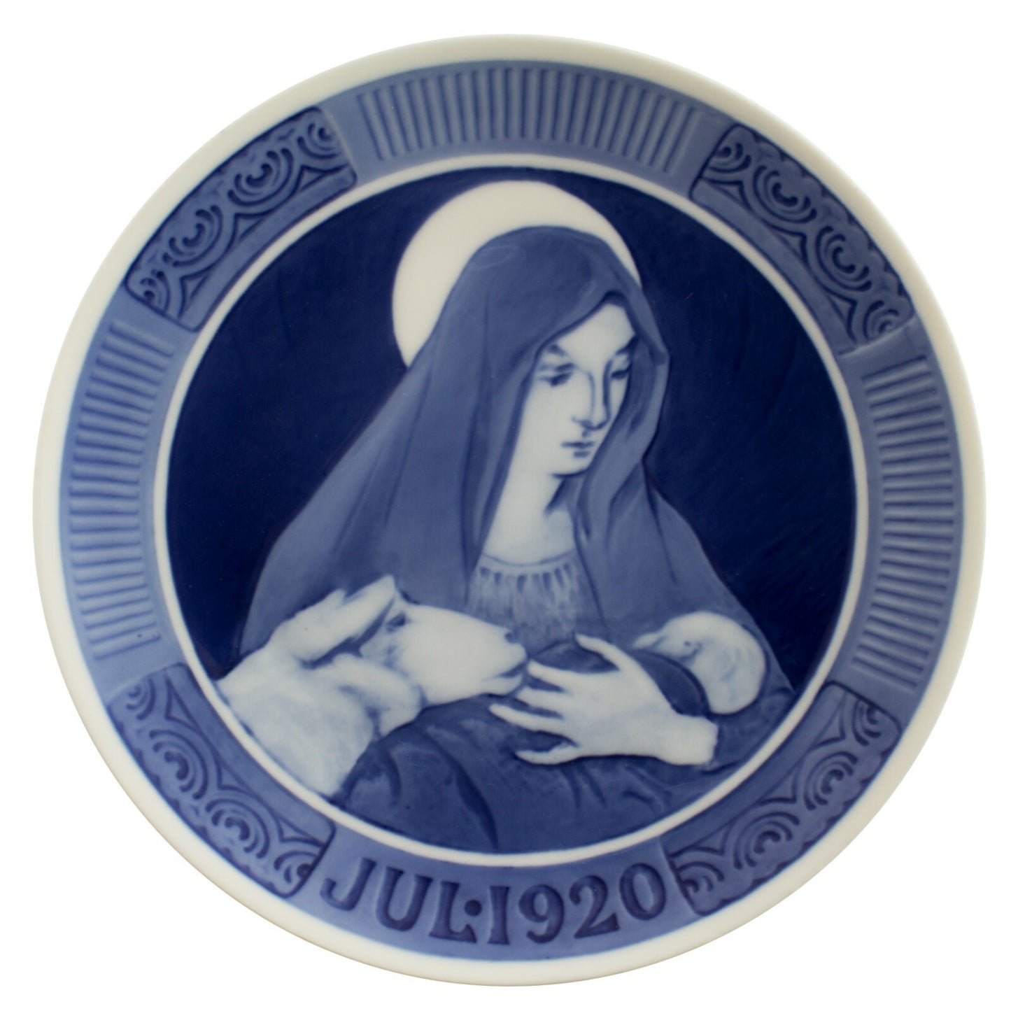 PIATTO DI NATALE ROYAL COPENHAGEN DAL 1909 AL 1959 PORCELLANA ORIGINALE PERFETTO