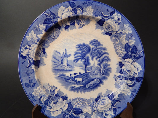 VINTAGE ENOCH WOOD'S ENGLISH SCENERY WOOD&SONS PIATTO SEMI PORCELLANA #663