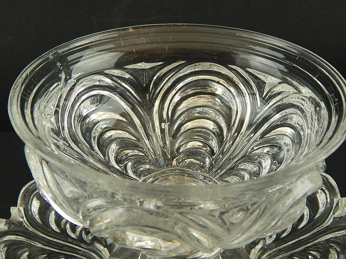 ANTICA PRIMO 800 ORIGINALE PREZIOSO PORTA BONBONS CENTROTAVOLA IN VETRO