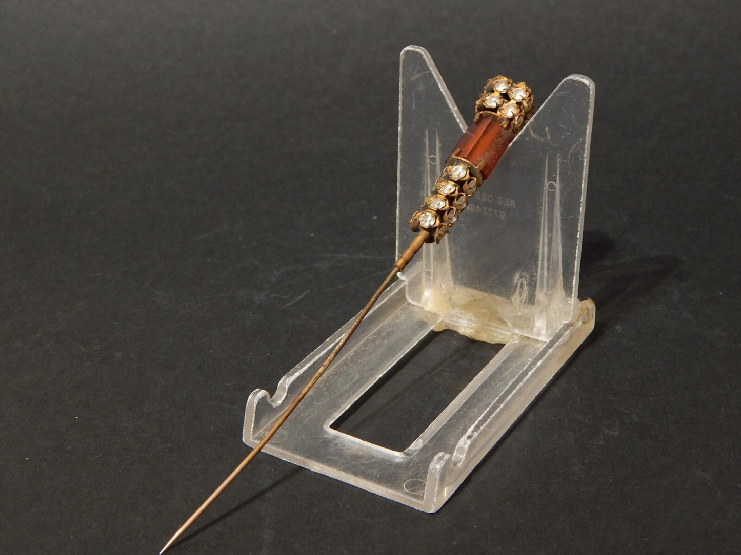 ACCESSORI ABBIGLIAMENTO EPOCA VITTORIANA ANTICO SPILLONE PER CAPPELLO