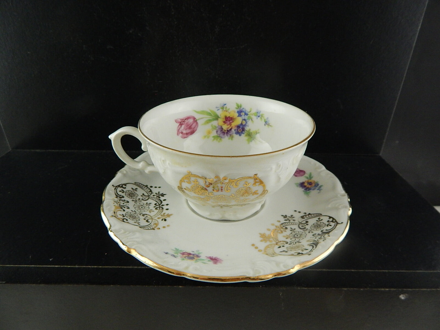 ANTICO RARO SET COLAZIONE TAZZA PIATTO PORCELLANA WINTERLING BAVARIA THERESIA