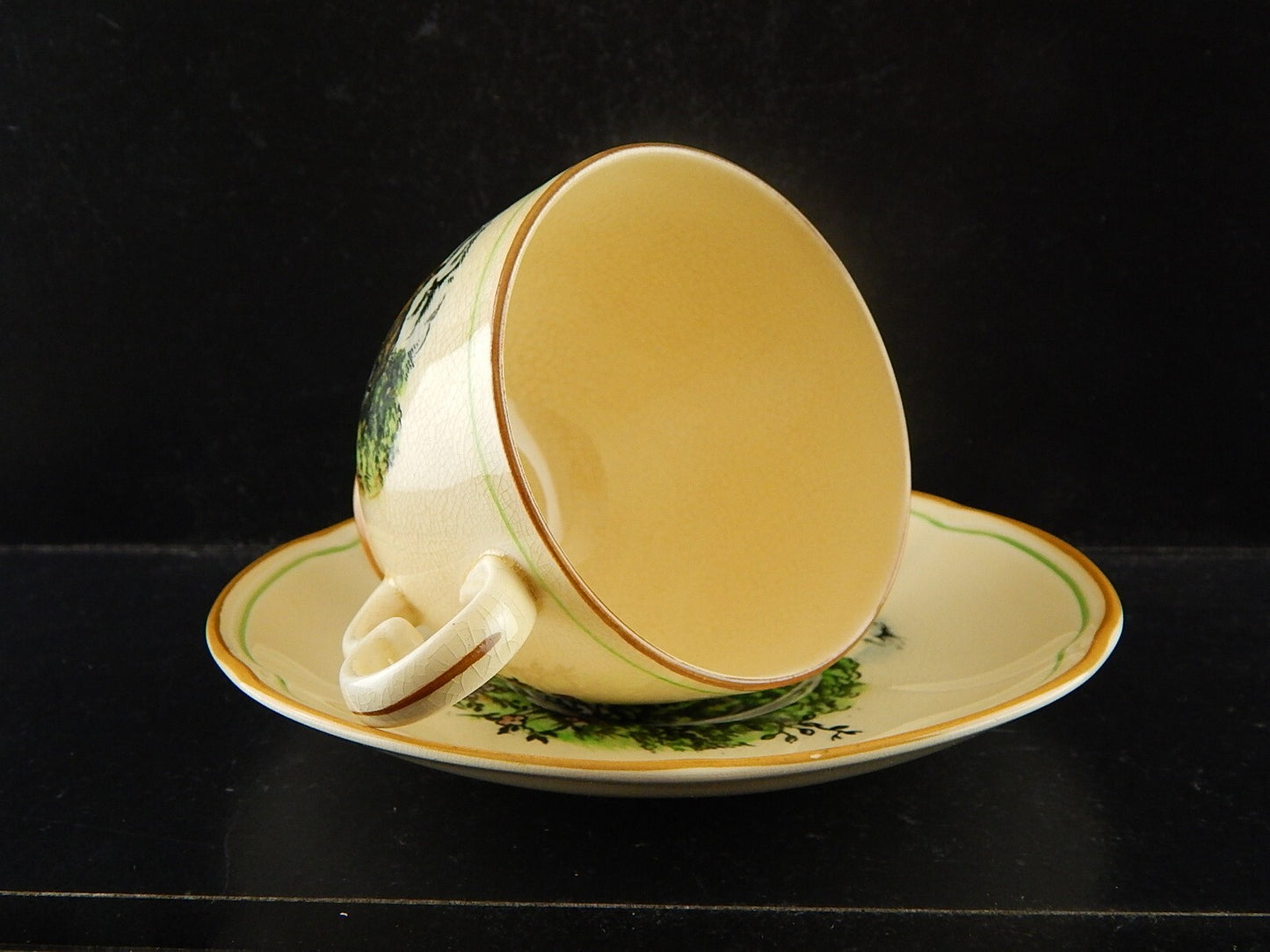 ANTICA TAZZA DA TE' POTTERY CERAMICA INGLESE DEVON WARE FIELDINGS DEL 1917 A16