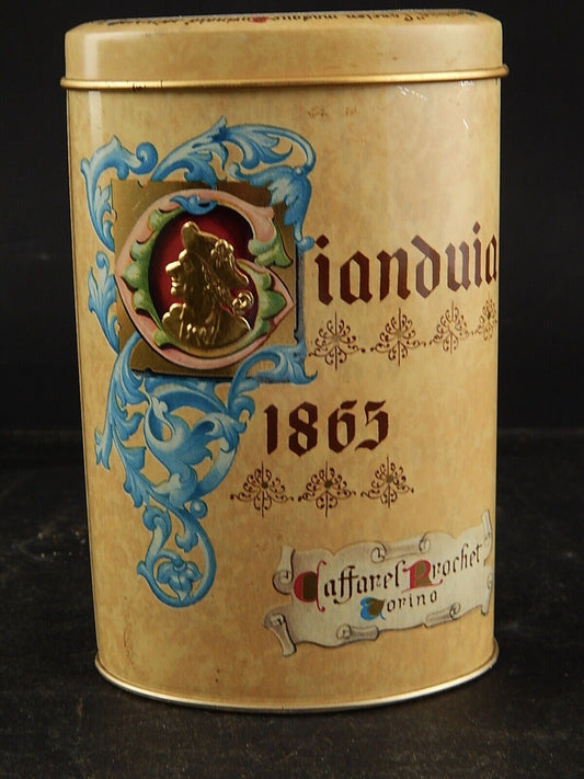 PUBBLICITARIO SCATOLA LATTA CIOCCOLATINI GIANDUIOTTI CAFFAREL PROCHET TORINO