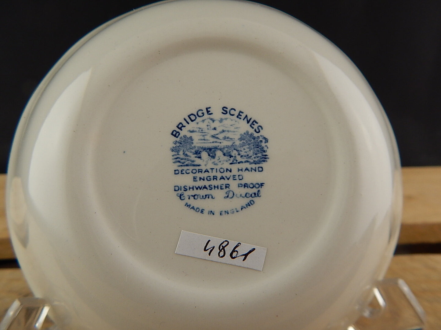 ANTICA CIOTOLA CEREALI MACEDONIA CROWN DUCAL SEMI PORCELLANA BRIDGE SCENES