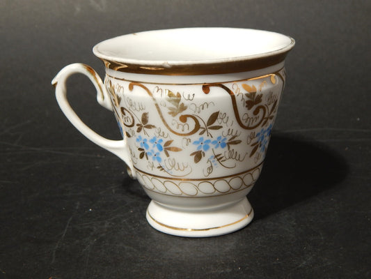 ANTICA TAZZA IMPERO PORCELLANA VECCHIO PARIGI DIPINTA PRIMO 800 ORO ZECCHINO