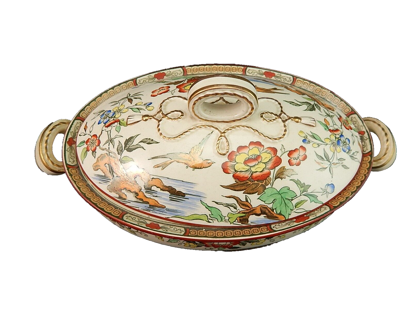 ANTICA 1880 ZUPPIERA LEGUMIERA SEMI PORCELLANA INGLESE BISHOP POWELL & STONIER