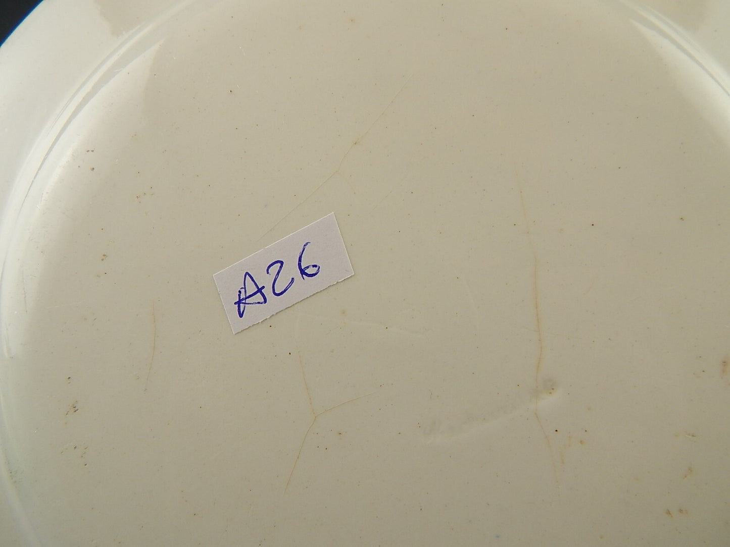 ANTICO PIATTO SEMI PORCELLANA RICHARD MILANO DECORO FERRARA META' 800 #A26