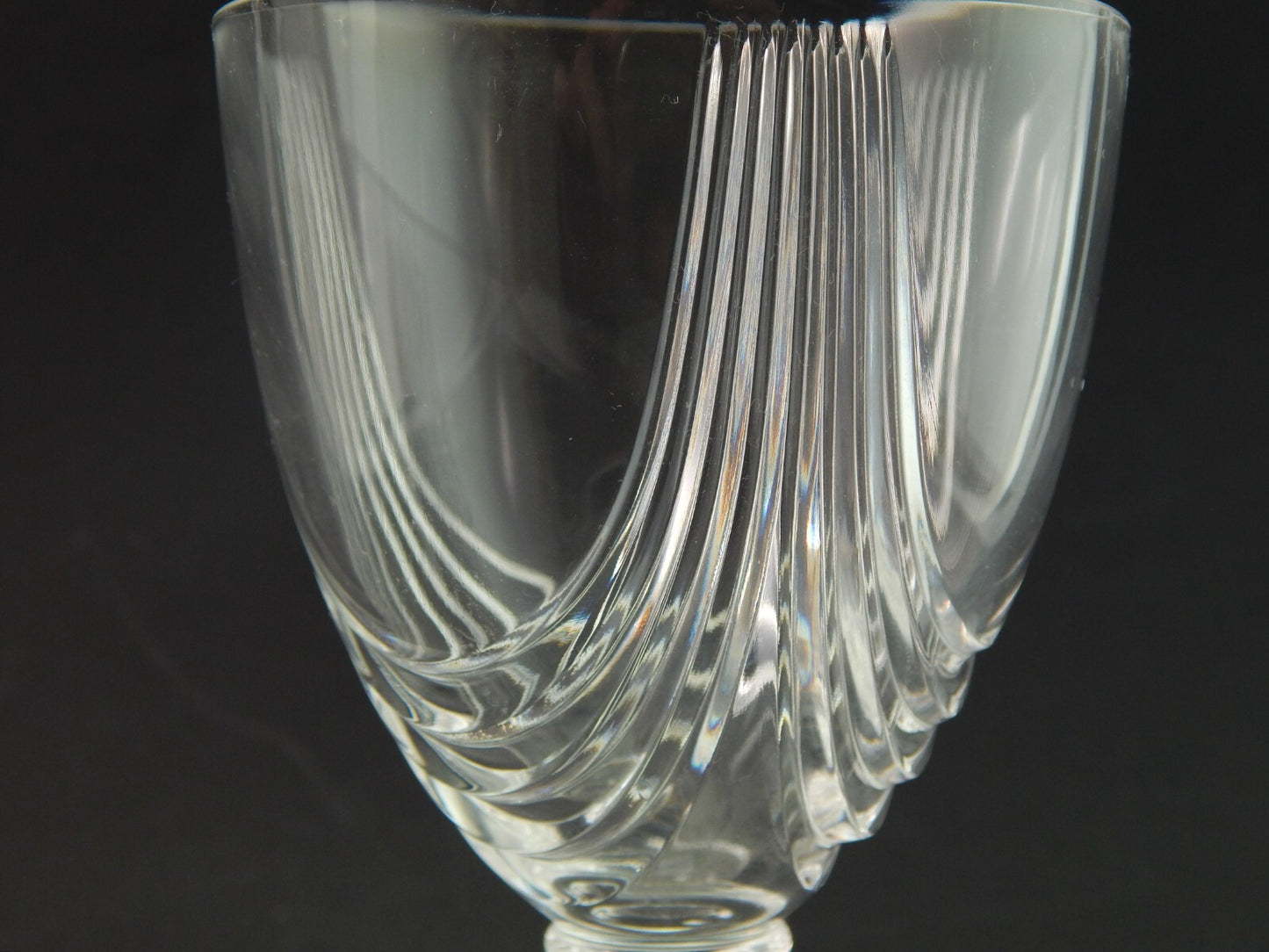 VINTAGE ELEGANTE SERVIZIO 18 CALICI CRISTALLO IN STILE ART DECO MADE IN ITALY