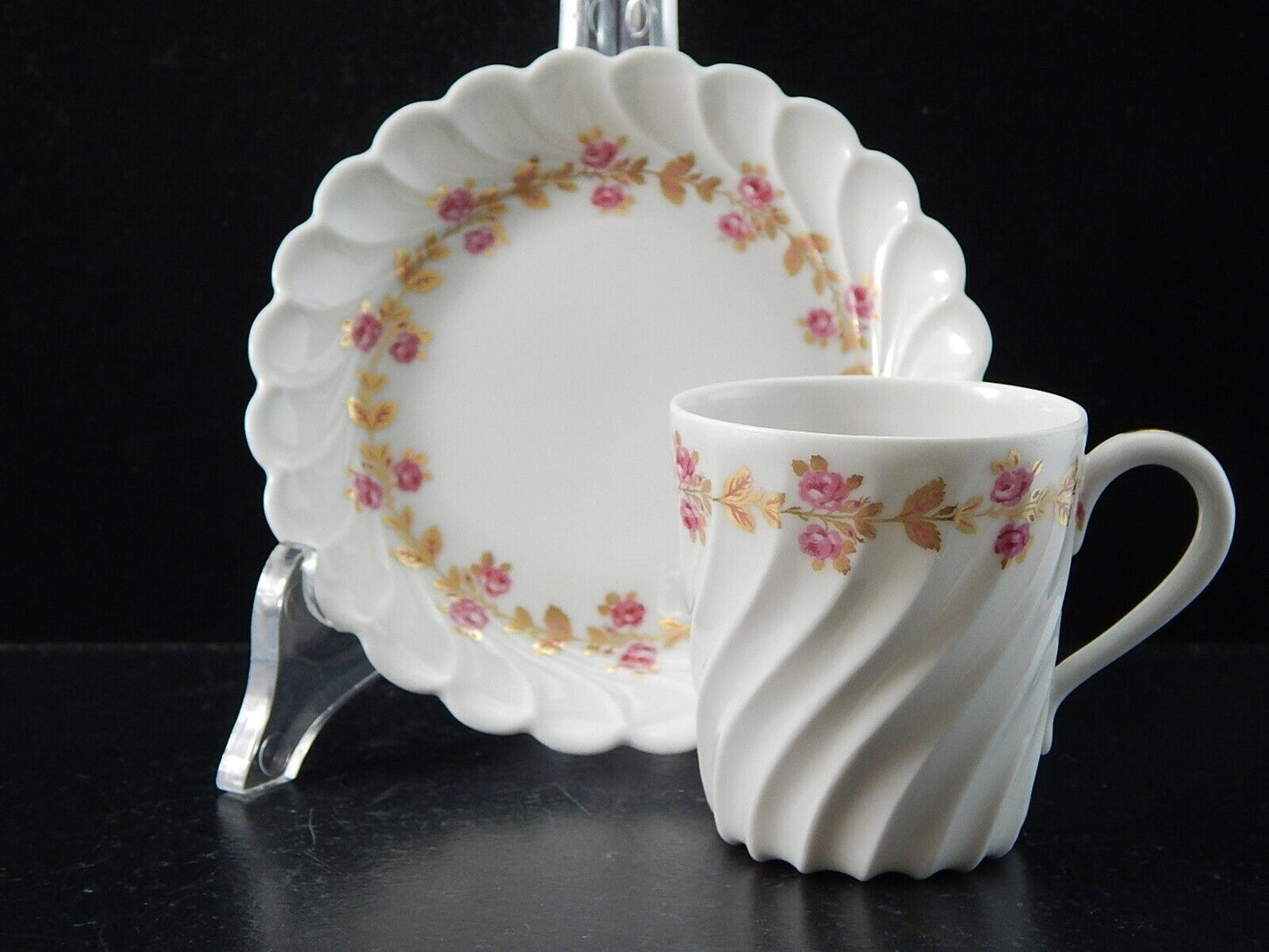 VINTAGE PREZIOSA TAZZINA PORCELLANA HAVILAND LIMOGES ROSE