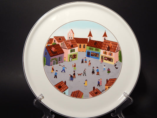 VILLEROY&BOCH PIATTO TORTA VASSOIO PORCELLANA COLLEZIONE NAIF LAPLAU CM 31