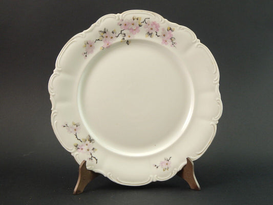 VINTAGE ROCAILLE VASSOIO ROTONDO DURKEN WALLDORF CERAMICA FIORE DI PESCO