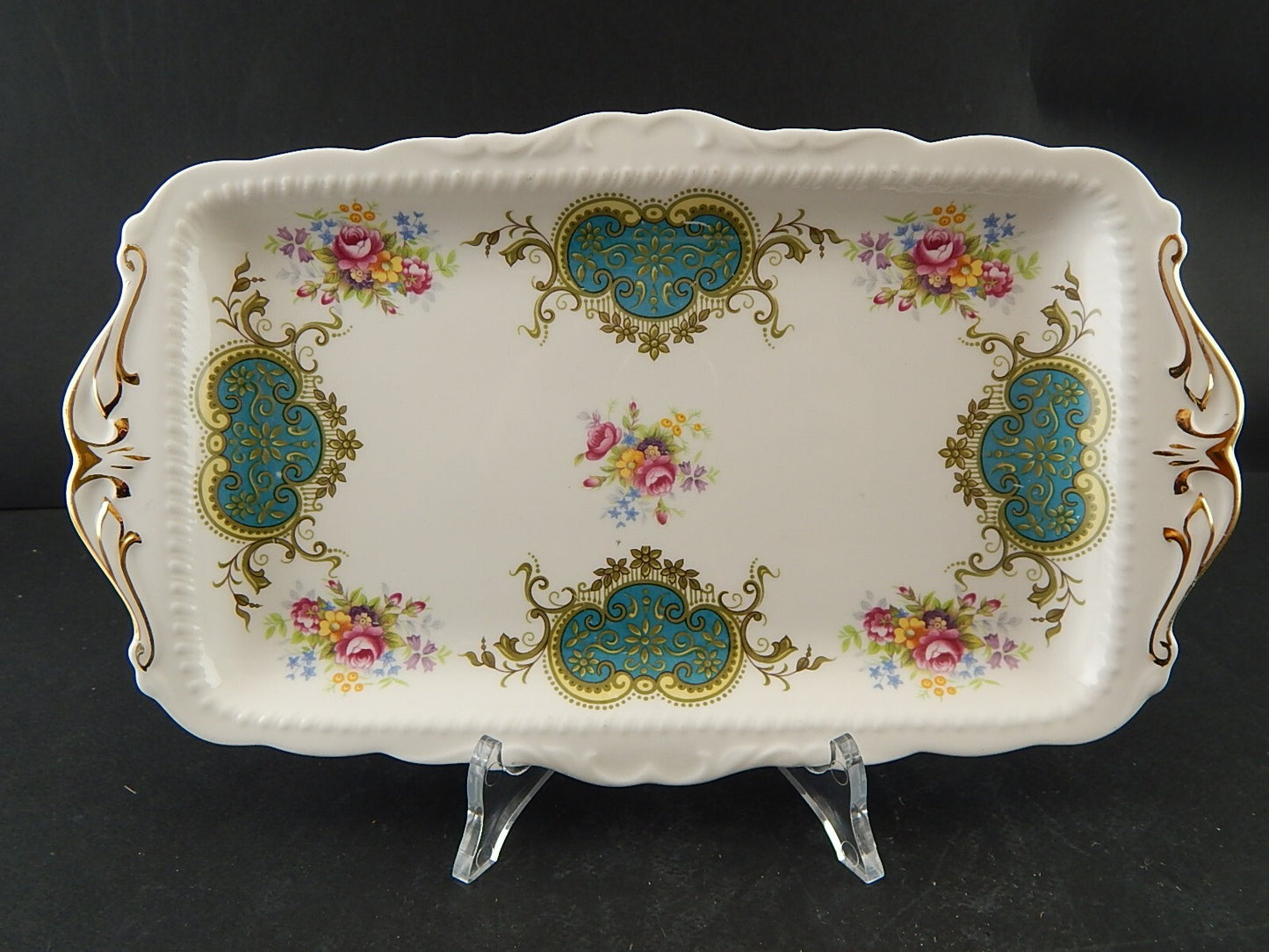 PREZIOSA PORCELLANA ROYAL ALBERT VINTAGE VASSOIO SANDWICH DISEGNO BERKELEY