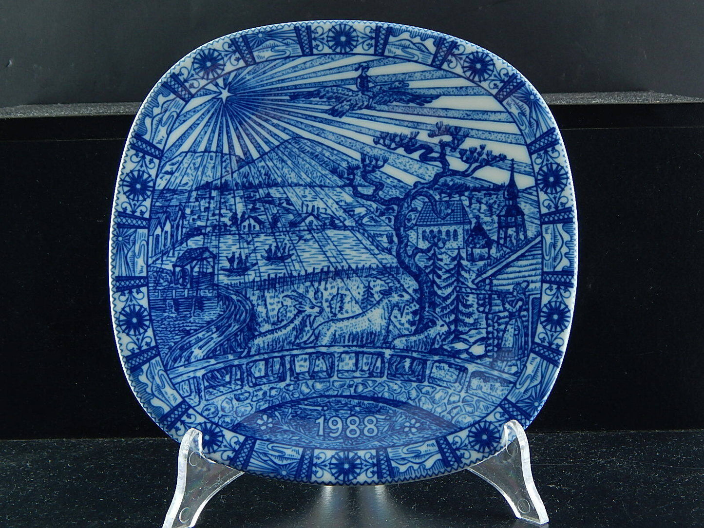 RORSTRAND PIATTO PORCELLANA NATALE 1988 PORCELAIN CHRISTMAS PLATE COLLEZIONE NEW