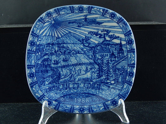 RORSTRAND PIATTO PORCELLANA NATALE 1988 PORCELAIN CHRISTMAS PLATE COLLEZIONE NEW