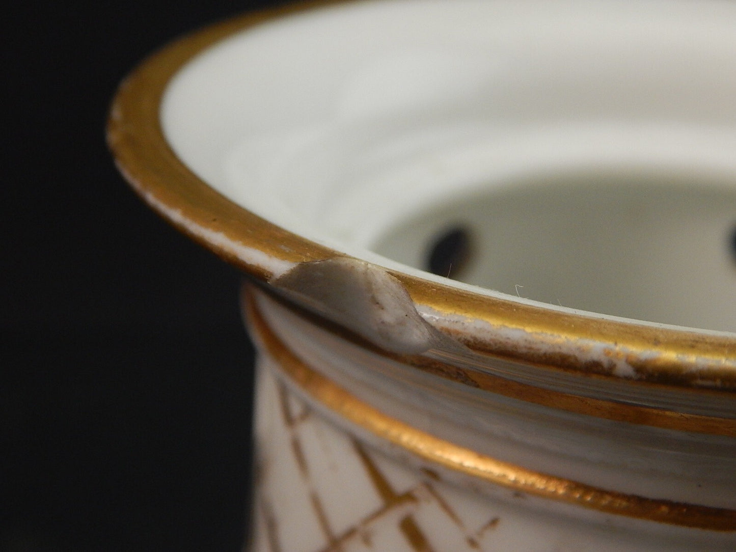 RARA ANTICA VEILLEUSE TEIERA E SCALDINO IMPERO NAPOLEONE III PORCELLANA PARIGI