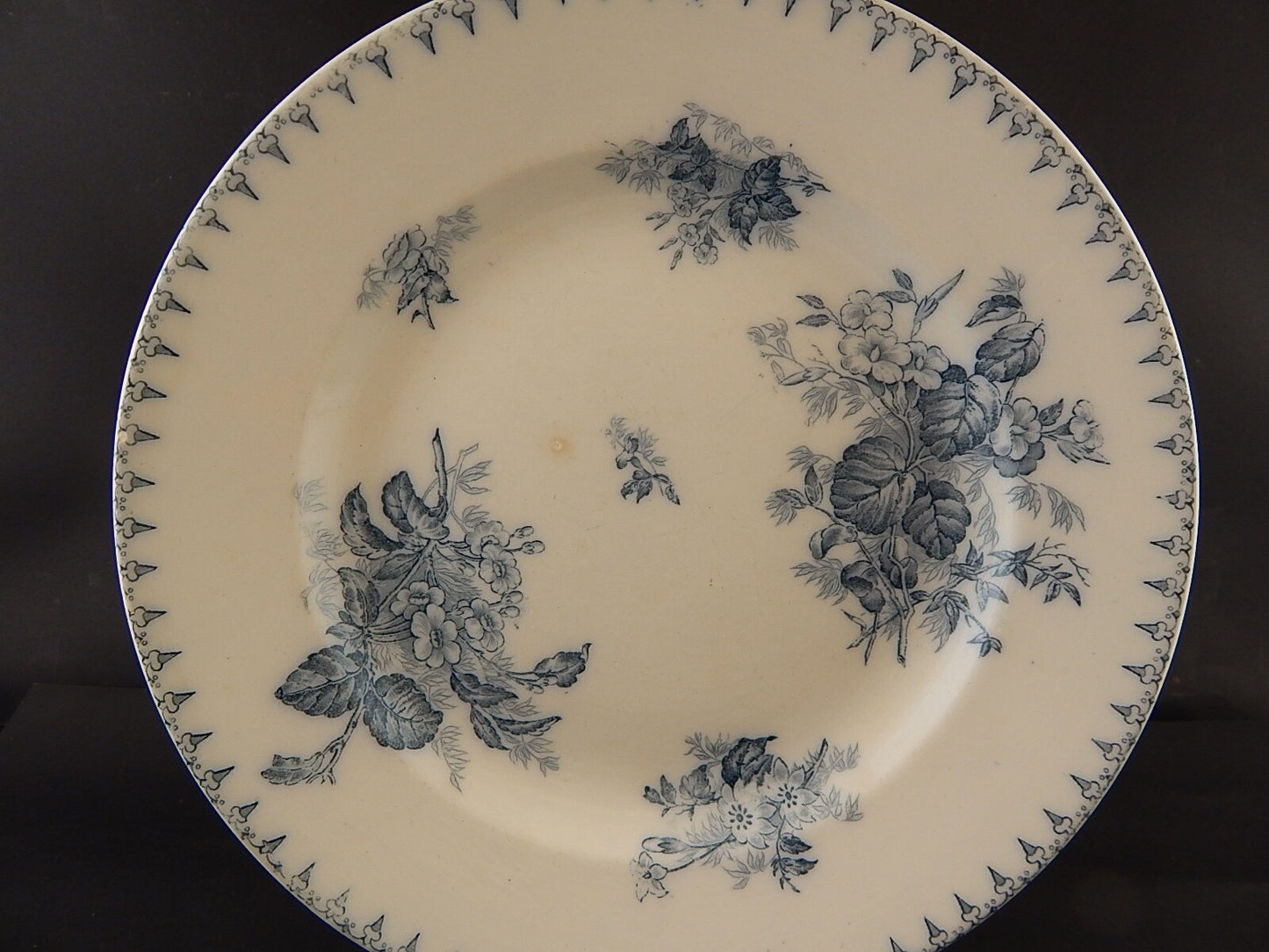 ANTICO 800 PIATTO CM 33 CERAMICA SARREGUEMINES U&C COLLEZIONE FLORE ART NOUVEAU