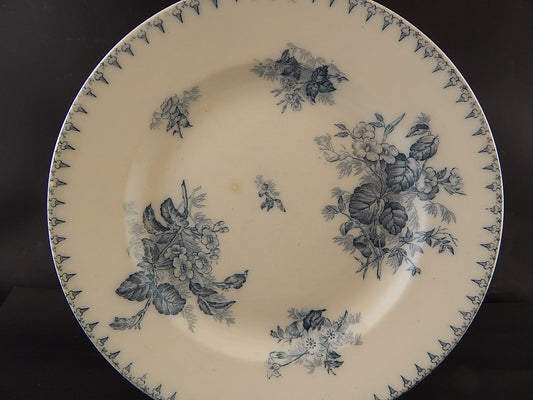 ANTICO 800 PIATTO CM 33 CERAMICA SARREGUEMINES U&C COLLEZIONE FLORE ART NOUVEAU